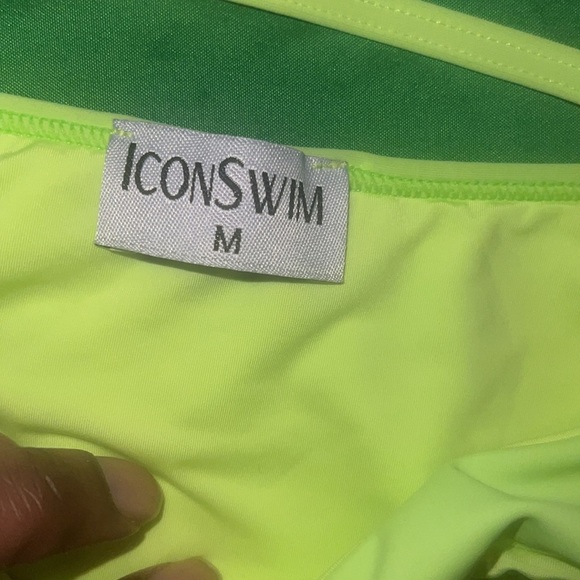 Icon Swim Neon Green Bikini Set size Medium - Picture 4 of 9